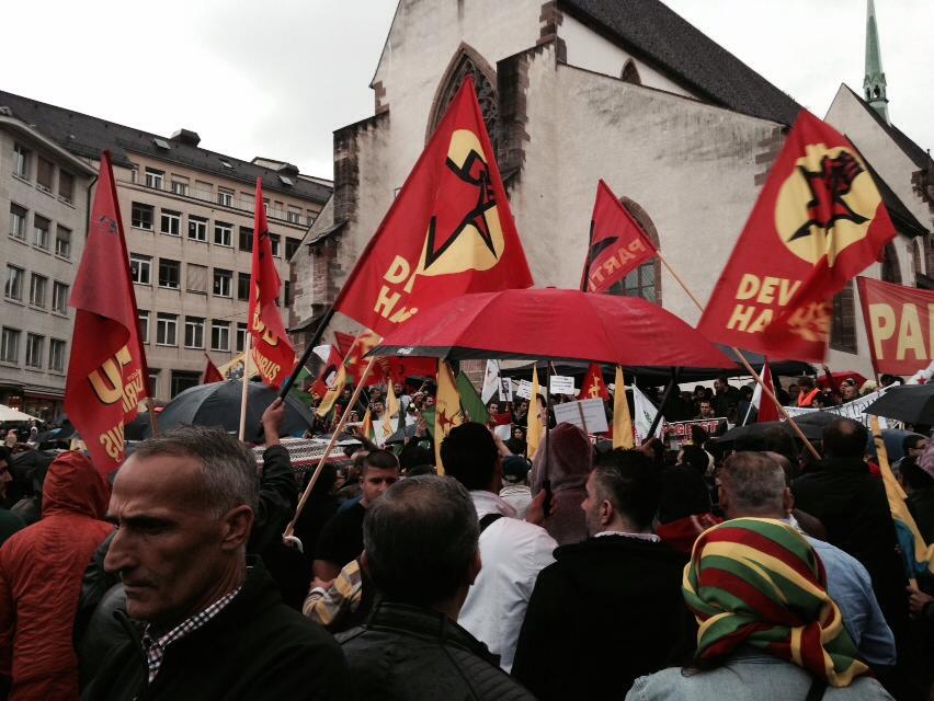Demo zur Solidarität mit Kobane in Basel